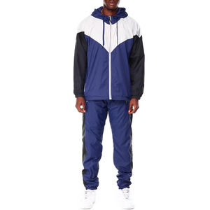 Ensemble de survêtement pour homme, veste zippée brodée de haute qualité, pantalon de jogging, bloc de couleurs, nylon, coupe-vent, 2026 - Product Image 1
