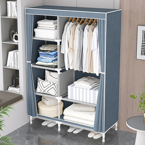 <span class=keywords><strong>Armadio</strong></span> Pieghevole <span class=keywords><strong>in</strong></span> <span class=keywords><strong>Tessuto</strong></span> Moderno ed Economico per Studenti con Porta Scorrevole per Soggiorno - Product Image 3