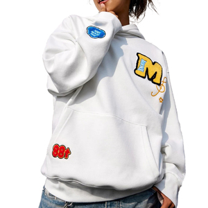 Custom DTF DTG Rhinestone Impreso Sudadera con capucha para los hombres Streetwear Oversized Fashion Pullover Hoodie Factory Wholesale - Product Image 1