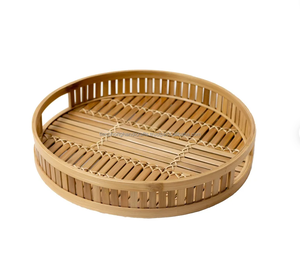 Panier d'eau de petit déjeuner en plein air, piscine, bambou, plateau flottant, plateau en mosaïque | Artisanat Tienphong - Product Image 6