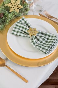 Rond de serviette en métal super luxe forme vintage unique décor de table de fête de mariage rond de serviette exclusif - Product Image 6