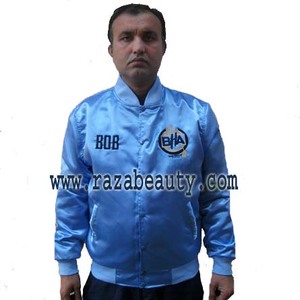 College <b>Blank</b> Embossed Polyester Bulk Wholesale Custom Mens Varsity Baseball Bomber Satin Reversible Breathable Jacket - Product Image 4