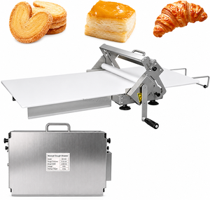 Laminadora de masa de acero inoxidable, equipo de panadería, manual, semiautomática, para harina de trigo y leche. - Product Image 1