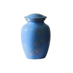 Urnes funéraires en aluminium de haute qualité pour animaux de compagnie avec empreinte de patte urnes funéraires en métal fini étain et marbre noir pour cendres humaines - Product Image 5