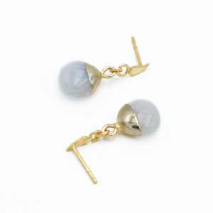 Pendientes Colgantes de Piedra Lunar Arcoíris Hechos a Mano, Elegantes y Modernos, Chapados en Oro de 18K, Aleación de Cobre, Joyería para Mujer, Boda - Product Image 3