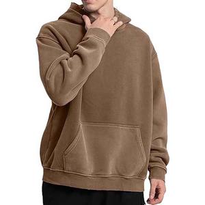 100% Cotton OEM Design Streetwear Heavy Washed <b>Grey</b> Pullover <b>Hoodie</b> Acid Wash Oversized <b>Men's</b> Wholesale Cheep Price Basics - Product Image 3