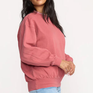 Nouveau sweat-shirt décontracté pour homme en coton 100% tendance, couleur unie, poids lourd 350GSM, col rond, coupe-vent respirant pour l'automne - Product Image 2
