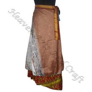 Longue jupe portefeuille en soie vente en gros 38 pouces magique longue 38 pouces jupe portefeuille réversible jupe portefeuille en soie licou fabricant en gros - Product Image 6