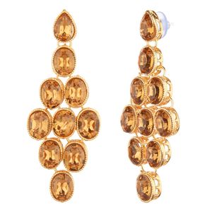 Joyas chapadas en oro indio, joyas de cristal Kundan, collar en capas, conjunto de joyería nupcial, conjunto de joyería india, marrón - Product Image 5