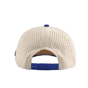 หมวกกอล์ฟกันน้ำแบบมีรูระบายอากาศ 5 ชิ้น พร้อมโลโก้ PVC ยาง  ตกแต่งด้วยเชือก  แบบ Snapback  ปรับแต่งได้ทั้งด้านในและด้านนอก - Product Image 6