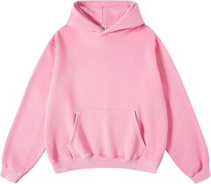 Sweat-shirt à capuche basique en coton pour homme 100% coton motif solide brodé anti-rétrécissement/coton mélangé - Product Image 2