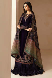 Robe de soirée pakistanaise en acrylique Anarkali en mousseline brodée, style Lehenga Choli, ornements élégants, infroissable, protection solaire - Product Image 2
