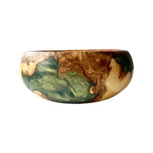 Bol en bois de résine poli personnalisé de haute qualité pour la haute qualité et les ustensiles de cuisine et utiliser un bol de service fait à la main - Product Image 3