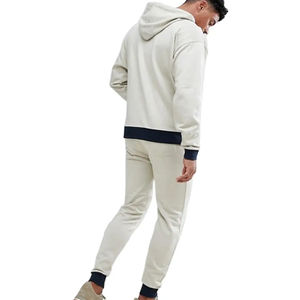 Nouveauté, vente en gros, ensemble deux pièces de jogging d'hiver à capuche et pantalon de survêtement à motif solide 100% coton ensemble de survêtement de service OEM - Product Image 4