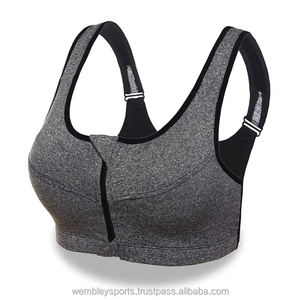 Soutien-gorge de sport pour femmes Running Front Zipper Movement Bra Yoga Padded Fitness Tops Cycling Workout Sport Bra - Product Image 3
