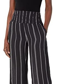 Pantalon taille haute élégant pour femme, ample avec impression, jambes larges, Lot de Stock, nouvelle collection 2023 - Product Image 5