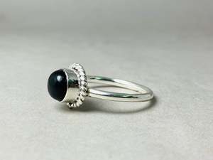 High Quality 925 <b>Sterling</b> <b>Silver</b> <b>Ring</b> Black Onyx Cabochon <b>Set</b> Bohemian Style Black Gemstone Jewelry Gift Item Factory Wholesale - Product Image 4