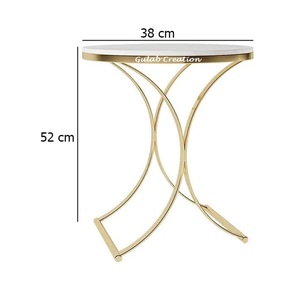 Table de chevet moderne avec dessus de table en bois d'ingénierie et cadre métallique robuste, table de chevet minimaliste pour chambre à coucher, salon - Product Image 1