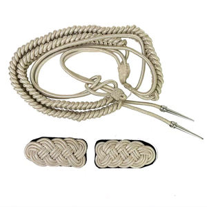 Aiguillette personnalisée de qualité supérieure fil torsadé doré uniforme embouts en laiton cordons d'épaule pour robes finition enduite de logo personnalisé - Product Image 1