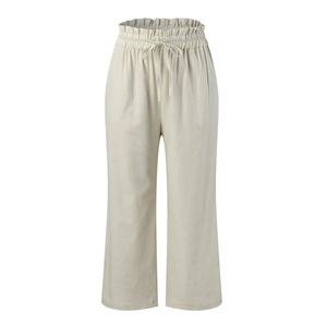 Pantalones de Lona para Mujer, Corte Regular, Cintura Elástica, Tiro Medio, Secado Rápido, Transpirables, Diseño Moderno - Product Image 2