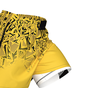 Shorts de MMA Fightbro doublés Gladiator avec logo frontal, design personnalisé, durables, unisexes, tissu 160g, 92% polyester, 8% élasthanne, sublimation - Product Image 4