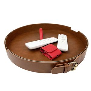 <b>Desk</b> <b>Organizer</b> Luxury Leather <b>Trays</b> Pu Leather Open Design Leather Catchall <b>Tray</b> for Men - Product Image 4