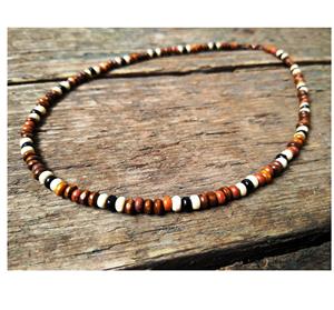 Collier en corne de buffle noir brun naturel Collier en corne de buffle naturel délicat Produit indien fait à la main - Product Image 4