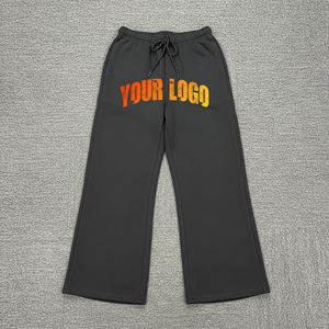 2025 nueva llegada de alta calidad bordado personalizado Logo encaje ecológico invierno ropa informal pierna recta estilo Hip Hop pantalones de chándal - Product Image 1