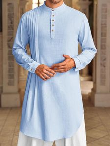 2025 venta personalizada hombres fusión tradicional vestido étnico autodiseño Kurta conjuntos con lino rayón Salwar Kameez - Product Image 2