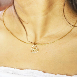 Pendentif en forme de cœur en argent sterling 925 avec diamant, pendentif d'amour, bijoux - Product Image 1