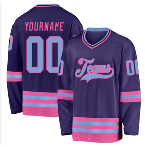 Maillots de hockey sur glace unisexes personnalisés grande taille fabriqués sur mesure avec des numéros imprimés dans toutes les couleurs pour les équipes OEM - Product Image 5