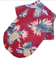 Chemise hawaïenne tropicale en polyester pour chiens, motif floral, style Luau, pour l'été et les vacances à la plage