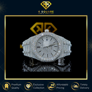 Nuevo Reloj de Lujo de Alta Calidad Resistente al Agua con Movimiento Automático Analógico de Acero Inoxidable con Diamantes de Moissanita para Unisex - Product Image 6