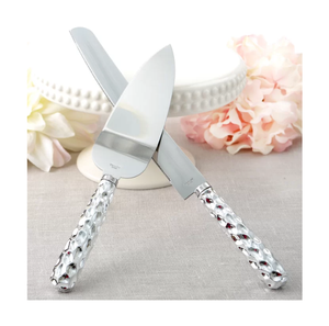 โรงงานทำร้อนขายการออกแบบโลหะเหล็กมีดตัดเค้กและให้บริการภาชนะโลหะตัดเค้กและชุดมีดให้บริการ - Product Image 1