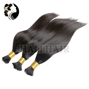 100% cabello humano Remy a granel recto Natural negro suave brillante cutícula alineada teñido rápido envío de fábrica Hali cabello vietnamita - Product Image 3