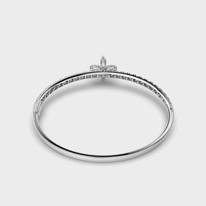 IGI Certified Lab Grown Round & Marquise Cut Diamond Butterfly Bangle in 14K Yellow / White & Rose Gold Designer Bracelet - Product Image 3