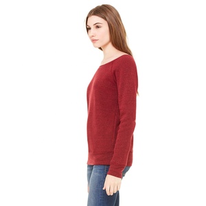 Bella Canvas Suéter de cuello ancho CARDINAL TRIBLEND 50% Poly, 37.5% algodón peinado ringspun 12.5% rayón Mujer SUDADERA DE CUELLO ANCHO - Product Image 2