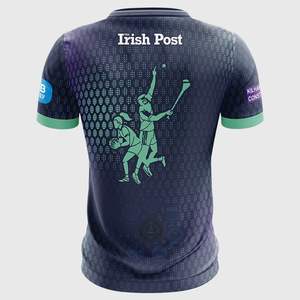 Maillot de football GAA en polyester 100% de haute qualité, vêtements de football gaéliques de meilleure qualité, motif solide avec logo avant personnalisable-OEM - Product Image 2