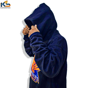 Sudadera con capucha y cremallera de hombre personalizada de alta calidad con bordado de cuentas y sudadera con logotipo impreso para el invierno - Product Image 6