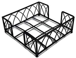 Cesta De Servilletas De Hierro Con Detalles Ornamentales Ideal Para Regalar Y Presentación Decorativa De Comedor En Casa - Product Image 1