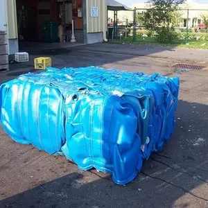 Barel plastik kualitas tinggi, drum 200 liter HDPE terbuka atas biru drum plastik barel kimia