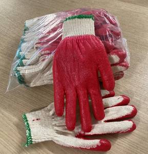 Gants enduits de caoutchouc vietnamien Gants de travail de sécurité anti-coupures et anti-dérapants en coton réutilisable semi-enduit de latex pour le jardinage - Product Image 4