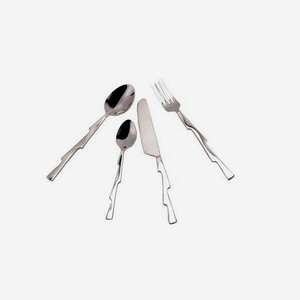 Cubiertos de plata elegantes de diseño americano único real, cubiertos de cocina de lujo, juego de 5 uds de acero inoxidable - Product Image 3