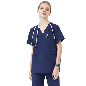 Customizable Hospital <b>Uniform</b> <b>Scrub</b> Set Twill Fabric for Women - Product Image 6