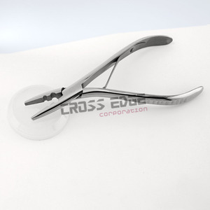 Pince d'extension de cheveux Micro Link de qualité supérieure Pince à microbilles à 2 trous Anneaux nano Pince à sertir Acier inoxydable Personnalisable - Product Image 3