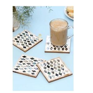 Hot Selling Round Bone Inlay Solid Wooden Tea Cup Mats <b>Coaster</b> Standard Dinnerware <b>Drink</b> <b>Coaster</b> in Affordable Price - Product Image 6
