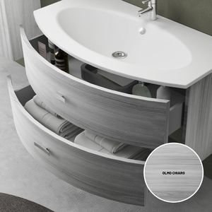 Gineva modello lavello bagno con due cassetti luce olmo colore dimensioni 91,5x51 xh47 cm - Product Image 3