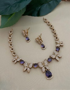 ชุดเครื่องประดับหรูหราสง่างามคุณภาพระดับพรีเมี่ยมสำหรับพิธีหมั้นทับทิมสำหรับการหมั้นงานแต่งงานและวันครบรอบทำจากทองเหลือง - Product Image 6