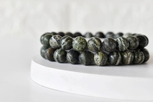 Huge Demand Seraphinite 8mm Natural <b>Healing</b> Round Beaded <b>Bracelet</b> Hand Polished Gemstones for Meditation Jewelry at Best Price - Product Image 5