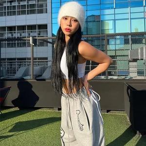 2025 nuevos pantalones Premium para mujer, pantalones de chándal transpirables de algodón orgánico 100%, pantalones informales personalizados para mujer - Product Image 3